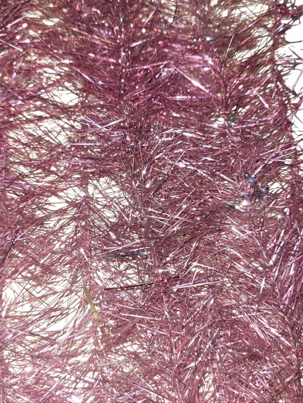 14 Plus Ft Of Vintage Pink Christmas Xmas Tinsel Garlanf